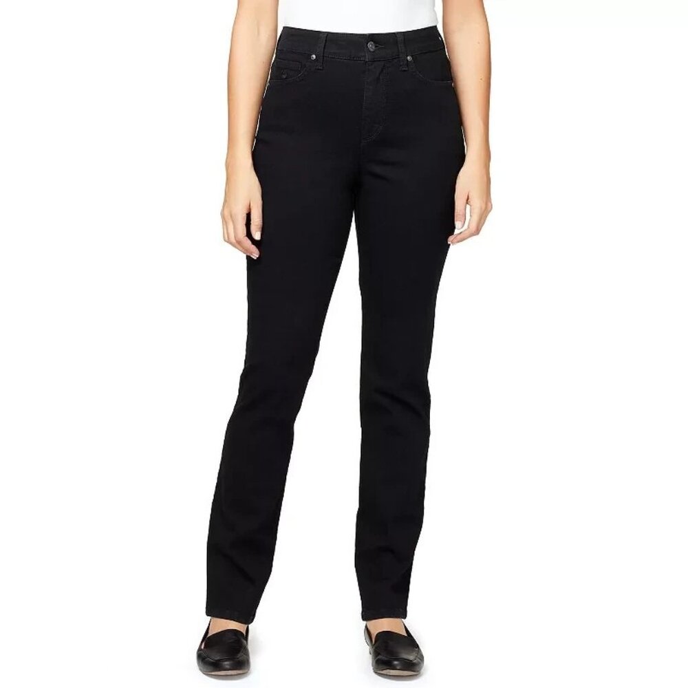Gloria Vanderbilt Amanda Jeans Women 6 Stretch Denim Classic Fit High Rise Black - Picture 1 of 13